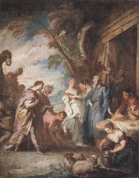 Francois Boucher Welcoming the Servant of Abraham oil painting image